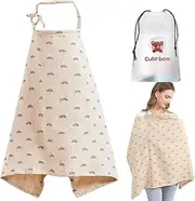 Breastfeeding Cover Muslin Baby Breast Feeding Cover for Mum Infant Stroller Nursing Cover Soft 360° Coverage Breathable Lightweight Apron for Privacy Shield - KAMHBE (Rainbow)