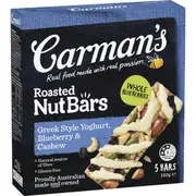 Carman's Nut Bars Greek Style Yoghurt Blueberry & Cashew 5 pack