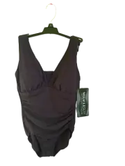 MIRACLESUIT PLUM Sideswipe SWIMSUIT, Size 8