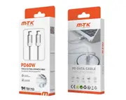 Moveteck 60W Type-C to Type-C Braided Data Cable 1m 20V 3a Black White TB1753