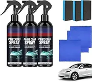 3 in 1 Ceramic Car Coating Spray,Multi-Functional Coating Renewal Agent,3 in 1 High Protection Quick Car Coating Spray,Scratches Repairing Polish Spray,Plastic Parts Refurbish Agent (3set)