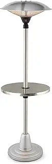 Tower T978521 Free Standing Patio Heater and Table, 2000W, Stainless Steel
