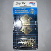 2 Stanley Solid Brass Mini Decorative Hinge 1-5/16" Long x 2-1/4" 2 Pieces