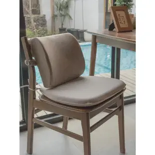 『DL』♨高品質記憶棉可拆洗椅坐墊簡約純色餐椅墊馬蹄形棉麻日式中式座墊