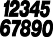 Dirt Digits Super X Competition Stick-On 7in. Black Number - 5 - SX73B-5