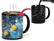MUGKISS Solar System Coffee Mugs 11oz,Colour Changing Mug, Bithday Gift All Male Space Fans Who are Obsessed with Stars, Planets, Sky and Astronomy
