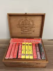 BACCARAT Havana Selection Wooden Cigar Box 14 Packs Of Playing Cards Coca-Cola