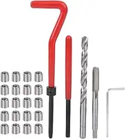 25pcs Thread Repair Kit, M6 Thread Repair Tools for Restoring Peeled, Crossed, Damaged Threads