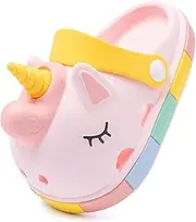 [Zoolar] Toddler Kids Boys Girls Unicorn Clogs Cute Cartoon EVA Sandals Non-Slip Lightweight Garden Shoes Slip on Water Pool Beach Slipper (Toddler/Little Kid)