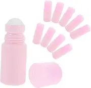 COMPUKAS 10Pcs Refillable Essential Oil Roller Bottles Travel Perfume Containers for Liquids Lightweight Leak Design for Easy Application for Makeup