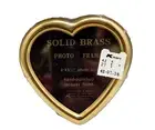 Vintage Solid Brass Photo Frame Heart Shaped 3x3.5 Kmart Made in Taiwan Standing