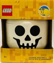 NIB LEGO Skeleton Storage Head Container Halloween Small - White