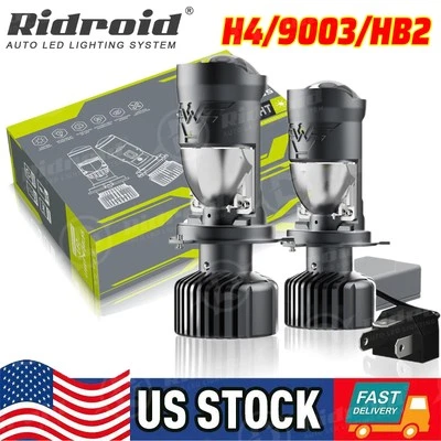 2X LHD H4 Bi-LED Projector Lens Hi/Lo Headlight Mini Bulbs 260W 20000Lm Retrofit (for: Mini)