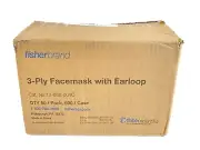 (500/Cs) FISHERBRAND 3-Ply Face Mask With Earloops 10x 50/Pk 12-888-001C