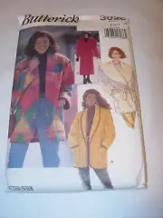 WOMENS UNCUT BUTTERICK 3026 Sewing Pattern JACKET BLAZER COAT COLLAR SIZE 8-12