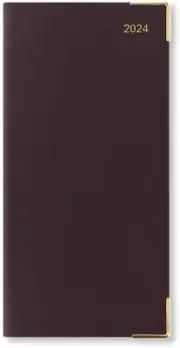 Roma Slim Week to View with Appointments, Notes and Planners Leather 2024 Diary,