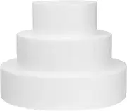 3pcs Foam Cake Form Art Craft Round Cake Dummy Model Sculpting Foam Block Cake Decorating Practice Mold Wedding Foam Cake for Home Shop