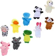 Finger Puppet Toy Set 10pcs Cartoon Animal Puppets for Boys and Girls' Imaginative Play