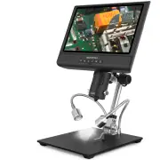 "AD209 10"" Digital Microscope 3X-200X Magnification 1080P adjustable LCD display for soldering Microscope Repai"