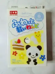 Daiso Soft Air Dry Clay White Butter Slime Making