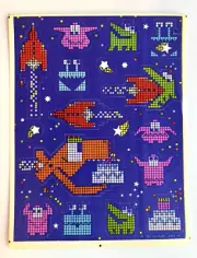 HTF Vintage 1982 Ambassador Hallmark Video Game Space Invaders Stickers RARE!