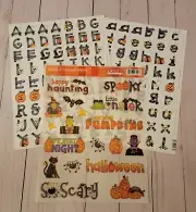 Beary Patch Halloween Lot, Hard to Find Cardstock & Stickers - Spooky, Pumpkins