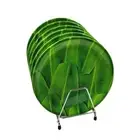Banana Leaf Lunch Dinner Serving Round Melamine Plate 10 inch Pack of 6 NAU