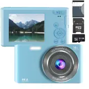 Digital Camera FHD 4K Digital Camera 16X Zoom, LED Fill light, 44MP Small Cam