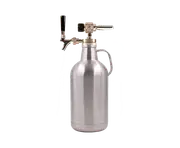 Blank Silver Beer Growler 2L With Tap System
