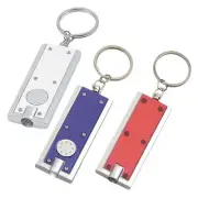 3X LED Keychain Light Battery Powered Ultra Bright Keyring Flashlight for Hiking
