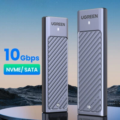 M.2 NVMe SATA SSD Enclosure Adapter 20Gbps USB 3.2 Gen2 USB C External Enclosure