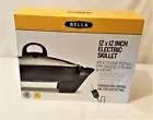 Bella 12"x12" Black Electric Skillet Non-Stick Cool-Touch Handles Buffet Server