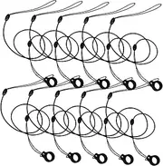 TEMPNAP 10Pcs Retractable Signature Pen Ropes with Rings Lost Lanyard for Professionals Stretchable Pen Cables Convenient Hanging for Office and Business Use