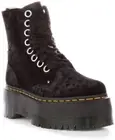 Dr Martens Vegan Jadon Crushed Velvet Platform Womens Boots In Black UK 3 - 7