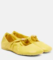[Loewe] Loewe Pebble leather ballet flats AU 9 yellow