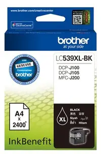 在飛比找Yahoo!奇摩拍賣優惠-兄弟Brother LC539XL-BK全新原廠黑色墨水匣 