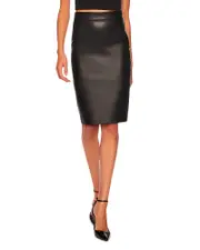 Susana Monaco Faux Leather Pencil Skirt