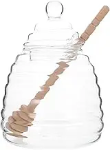 Cabilock 1Set Transparent Glass with Stirring Rod Stylish Honey Dispenser for Home Use for Syrup Storage and Serving Kitchen Assistant