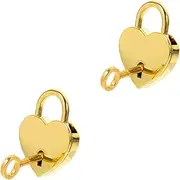 ASAKKURA Heart Shaped Wishing Lock Durable Chest Lock for Jewelry Box Suitcase and Luggage Heart Design Padlock with Key Couples and Loved Ones