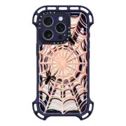 iPhone 16 Pro Ultra Bounce Case MagSafe Compatible HALLOWEEN SPIDER WEB 4, SPOOKY SPIDERS CORAL PEACH SCARY INSECTS CREEPY BUGS TRANSPARENT