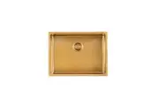AGUZZO Stainless Steel Kitchen and Laundry Sink - 600mm Single Bowl DEEP - Brushed Gold - Top/Under Mount