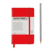 Leuchtturm1917 Agenda Notebook Pocket A6 Grid- Red