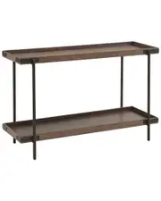 Alaterre Kyra 48In Oak & Metal Sofa/Tv Console Table With Shelf