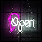 Sign Lamp Ice Cream Open Neon Sign LED Light Dimmable USB Powered For Business Store Ice Cream Store Dessert Shop Bar Party Cafe Wall Decor 22cmx17cm