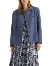 [David Lawrence] Brandon Felted Wool Jacket in Slate