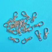 10 Lobster Swivel Clasps Silver Tone - FD134