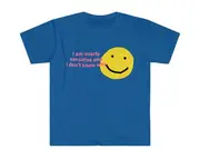 I Am Overly Sensitive Baby Royal Blue Y2K Aesthetic Crop Top 2000s T-Shirt