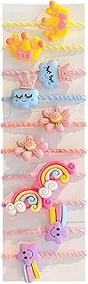 Hair Bands for Little Girls, Hair Bands for Girls | Cute Girls Soft Elastic Hair Rope Hair Bands Set of 10 - Elastic Hair Ties