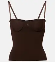 [Courreges] Courrèges Logo tank top AU 12 brown