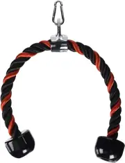 Tricep Rope Compatible with Pull down Cable Machine, Heavy Duty Durable Solid Ny